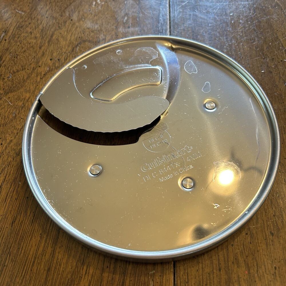 Cuisinart Food Processor DLC-844TX 4mm Stainless Slicer Disc Replacement OEM